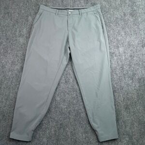 PRIMO Pants Mens 36 Short (Fits 36x26) Gray Performance Golf Zip Ankle